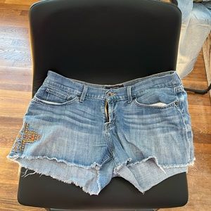 Cut off denim shorts